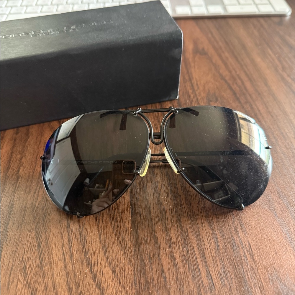 Porsche Design Aviator Style Sunglasses